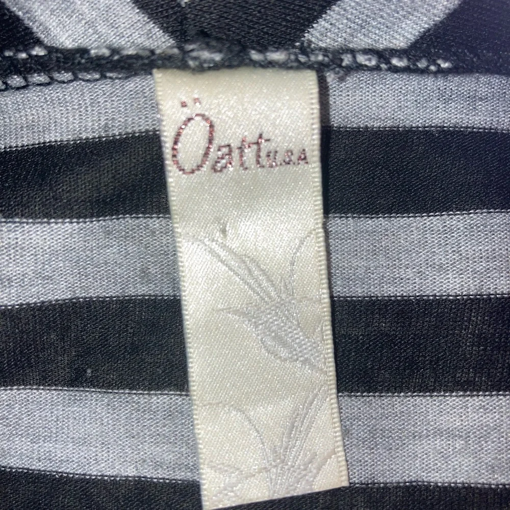 Stripe Open Front Cardigan Grey Black by Oatt - Picture 6 of 6